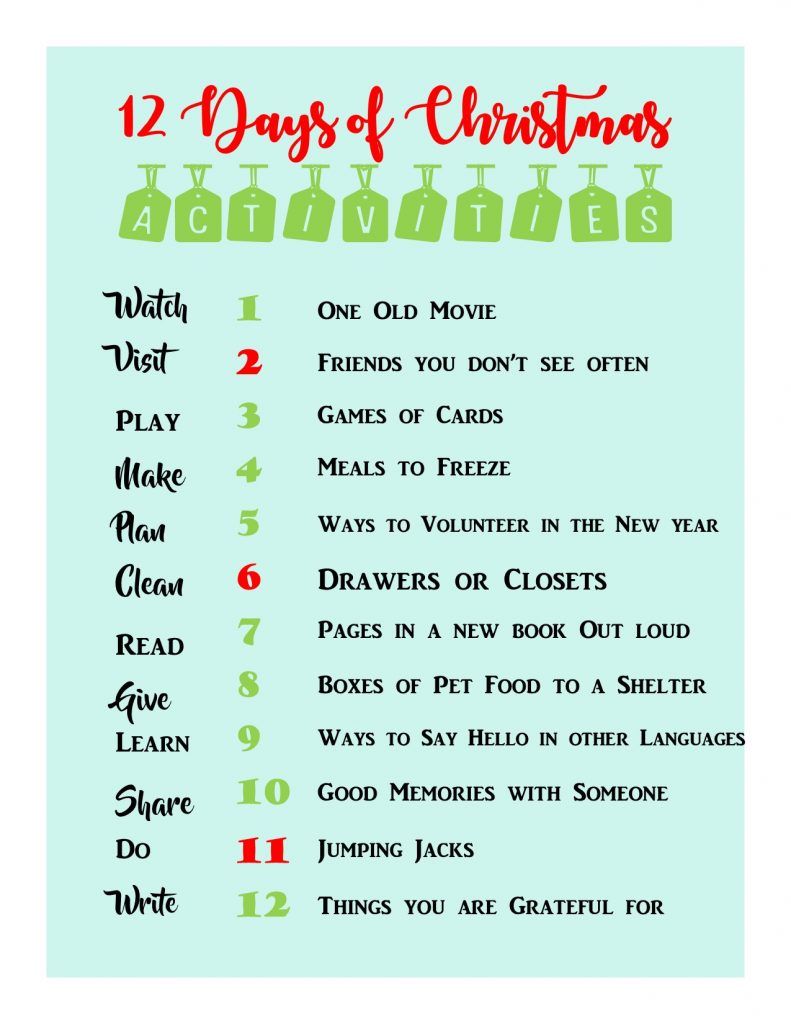 What Is The 12 Days Of Christmas In Order - Printable Online